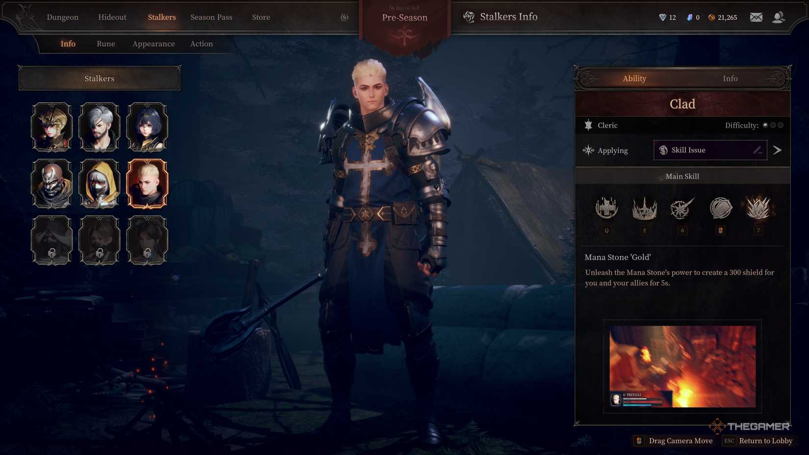 Guia detalha a melhor configuração para jogar com Clad em Dungeon Stalkers - Imagem do artigo original