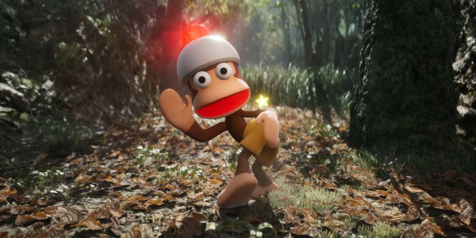 Astro Bot aparece como alvo bônus no modo Snake vs. Monkey de Metal Gear Solid Delta - Imagem do artigo original