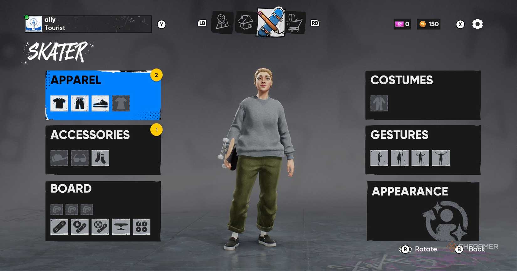 Skate detalha sistema de personalização de personagem e shape - Imagem do artigo original