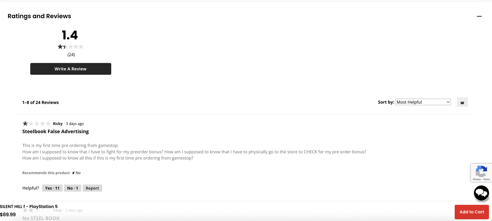Silent Hill f sofre “review bombing” no site da GameStop por causa de steelbook limitado - Imagem do artigo original