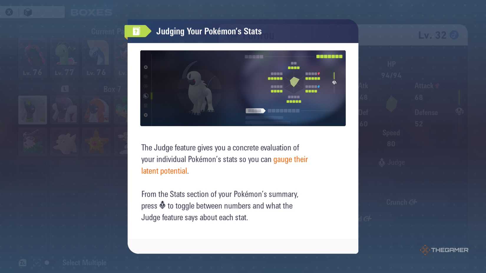 Pokémon Legends: Z-A: passo a passo para verificar os IVs dos seus Pokémon - Imagem do artigo original