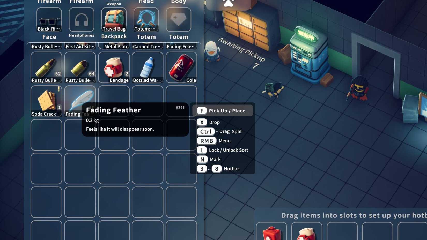 Penas raras rendem Totens que ampliam atributos em Escape From Duckov - Imagem do artigo original
