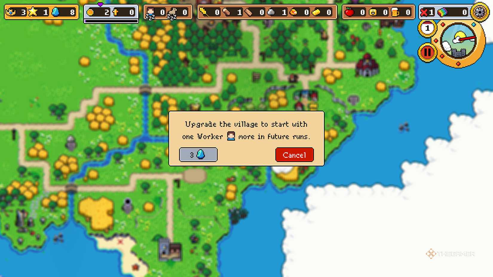 Super Fantasy Kingdom: dicas iniciais enfatizam trabalhadores, alimentação e uso dos dois reinos - Imagem do artigo original