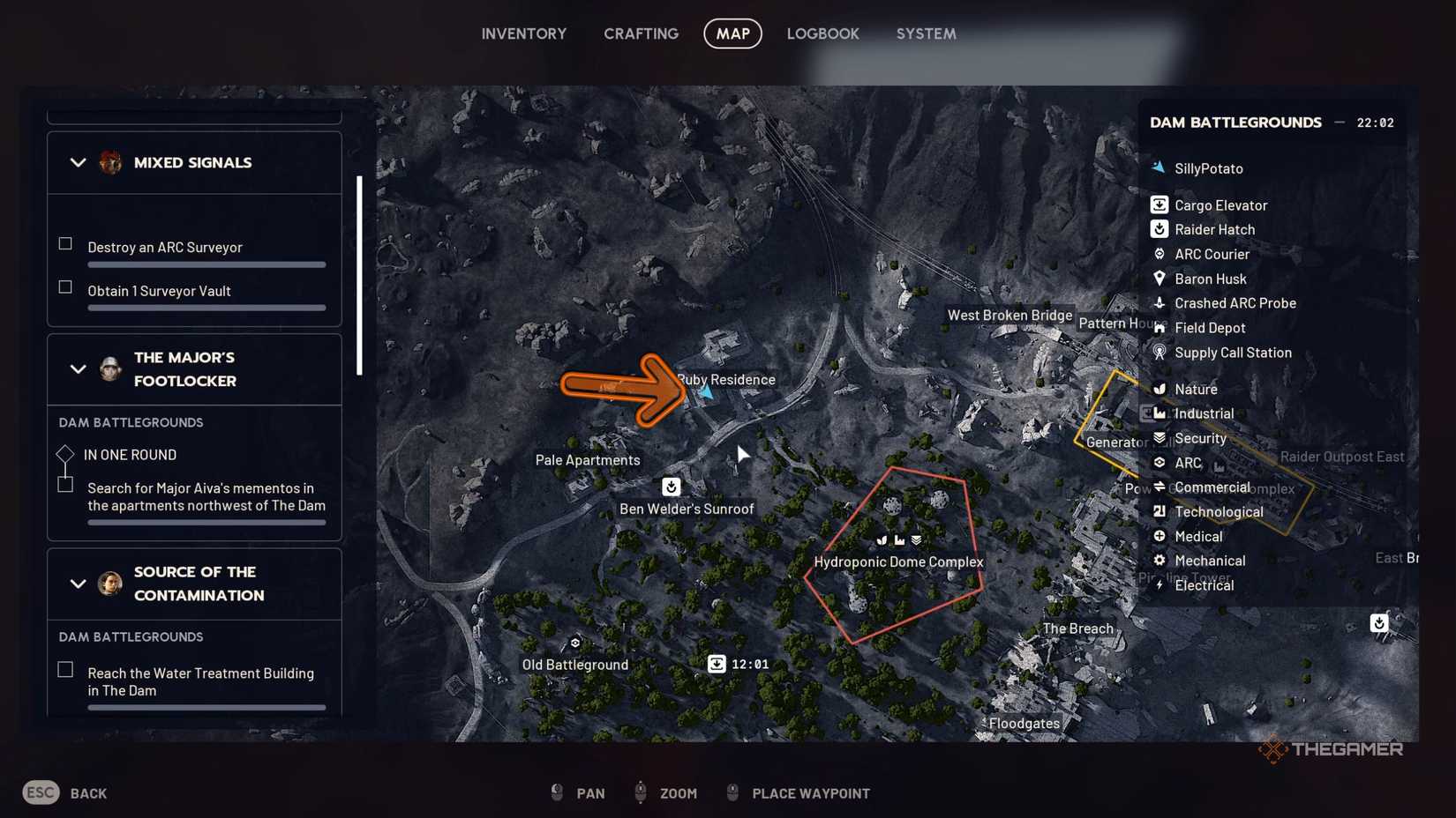 Jogadores de Arc Raiders recebem instruções para concluir a missão “The Major’s Footlocker” - Imagem do artigo original