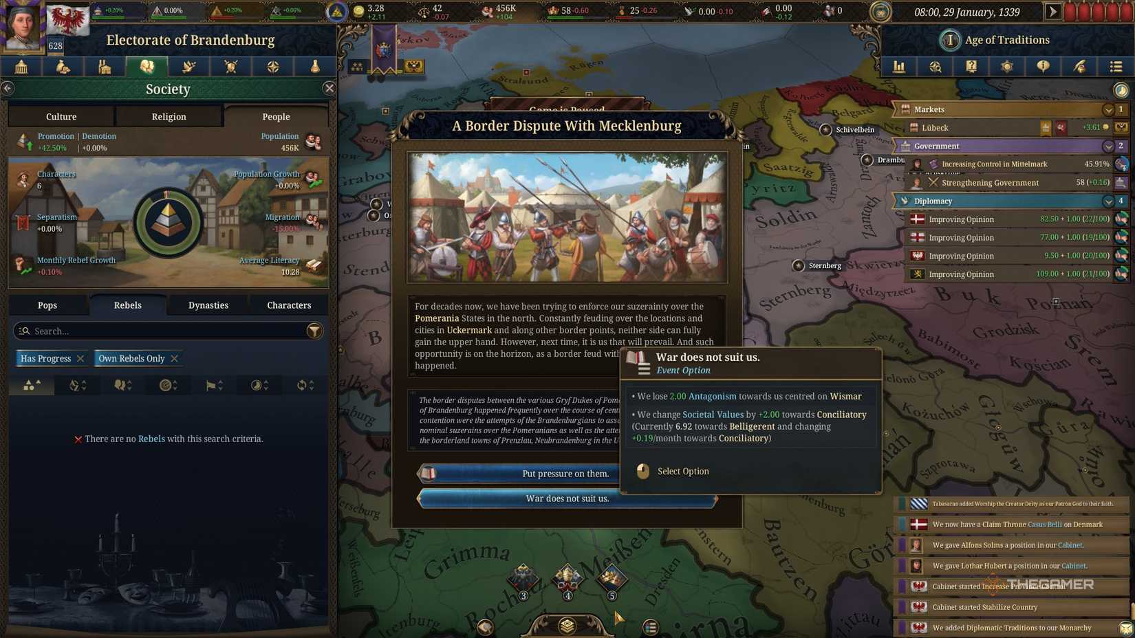 Europa Universalis 5: saiba como diminuir o nível de antagonismo e evitar coalizões - Imagem do artigo original