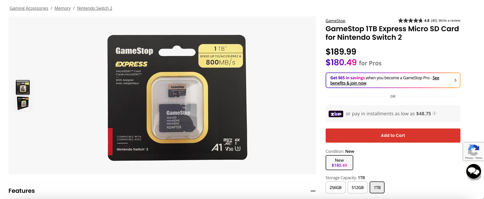 Escassez de cartões MicroSD ameaça expansão de memória do Switch 2 - Imagem do artigo original