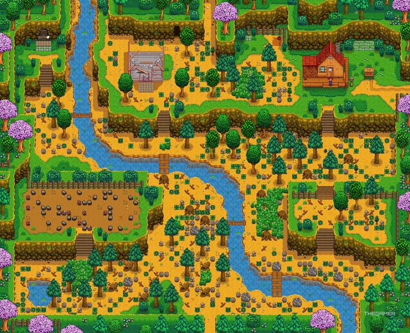 The Gamer divulga ranking dos mapas de fazenda de Stardew Valley; Four Corners assume o topo - Imagem do artigo original