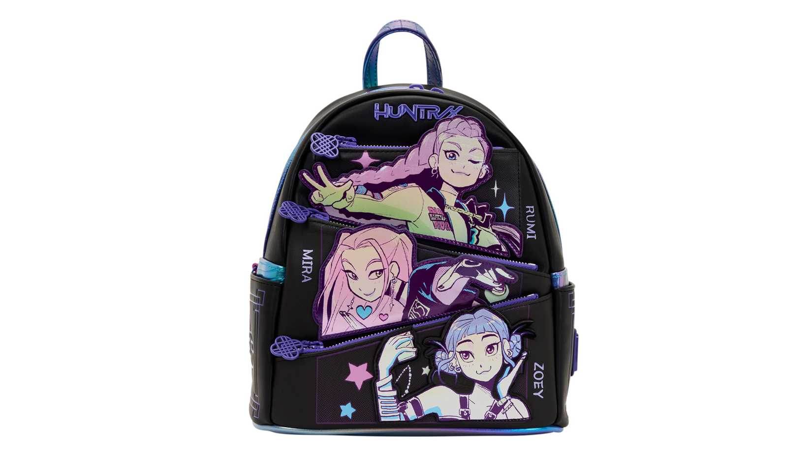 Loungefly apresenta primeira coleção de KPop Demon Hunters com mochilas de Huntrix e Derpy - Imagem do artigo original