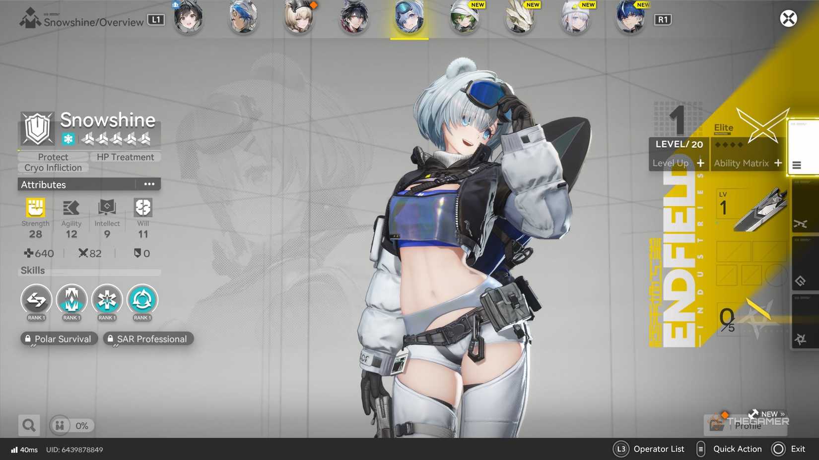 Snowshine é a primeira curandeira gratuita de Arknights: Endfield; veja armas, equipamentos e equipes ideais - Imagem do artigo original