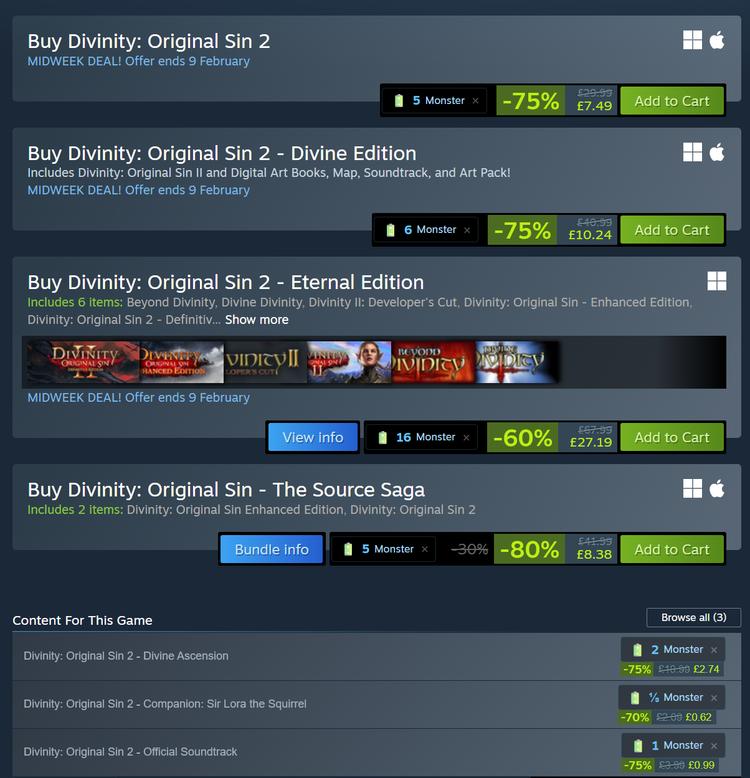 Extensão transforma preços da Steam em equivalentes de Big Mac e outros produtos - Imagem do artigo original