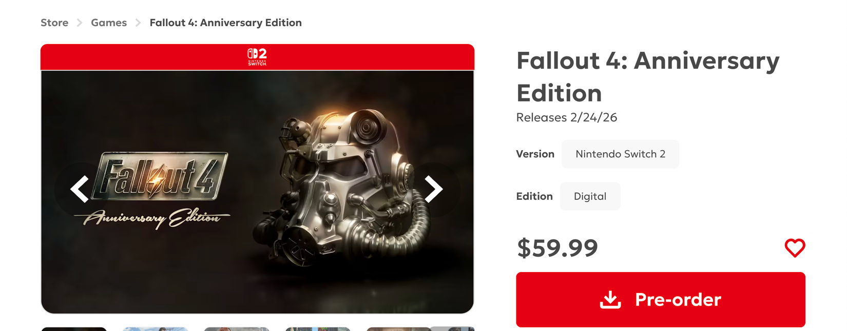 Fallout 4 chega ao Switch 2 por US$ 60 e preço gera críticas de jogadores - Imagem do artigo original