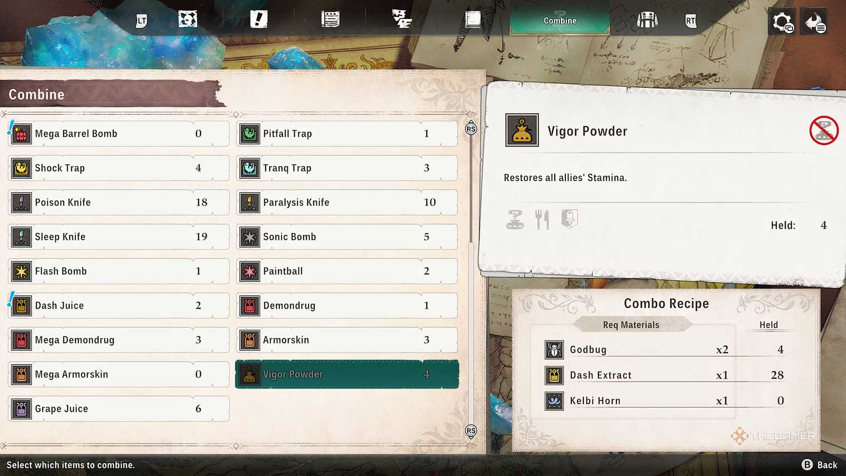 Monster Hunter Stories 3: guia completo reúne todas as combinações de itens, ingredientes e como desbloquear - Imagem do artigo original