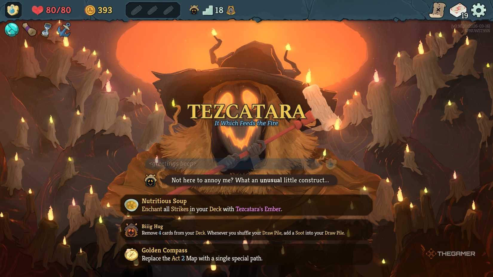 Slay the Spire 2: como funciona o caminho da Bússola Dourada oferecido por Tezcatara - Imagem do artigo original