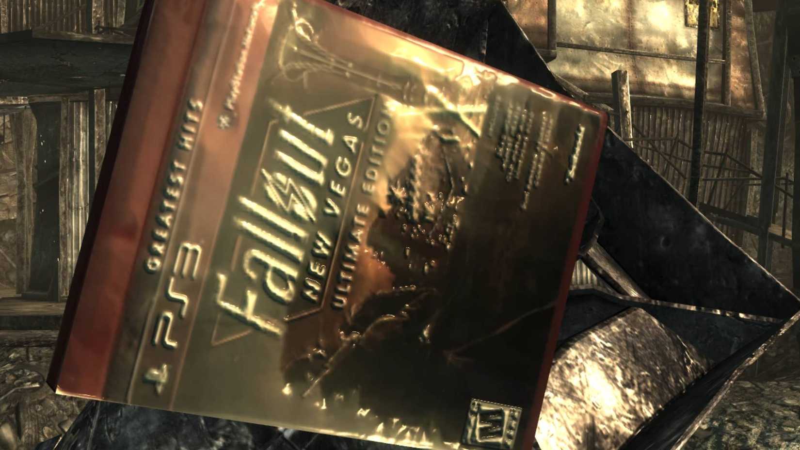 Mod transforma caixa da edição “Greatest Hits” de Fallout: New Vegas em arma na versão para PC - Imagem do artigo original