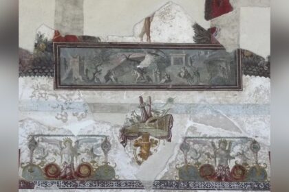 Restauram afresco de Dionísio e Ariadne na Casa com Padaria de Pompeia