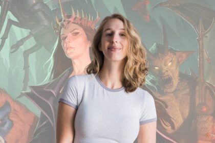 Maggie Robertson interpreta a arquimaga Tasha em D&D Warlock