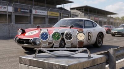 Casio renova linha Edifice EFR-109 com design enxuto e campanha ao lado do Toyota 2000GT