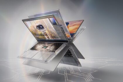 Ilustração de divulgação de notebooks com a plataforma Nvidia RTX Spark
